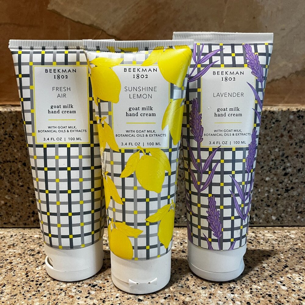 Beekman 1802 Goat Milk Sunshine Lemons & Fresh Air and Lavender Hand Cremes! NEW